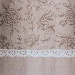 Rideau Coton Recyclé (140 X 240 Cm) Rosa Beige -Eminza rideau rosa en coton recycl avec top imprim 8 illets en mtal argent diam tre intrieur 4 cm 140x240 cm naturel 127446 1675067217