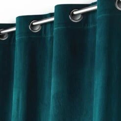 Rideau Velours (140 X 260 Cm) Casual Bleu Pétrole 2 Rideau Velours (140 X 260 Cm) Casual Bleu Pétrole -Eminza rideau tamisant 140 x 260 cm casual bleu p trole 118348 1659441192