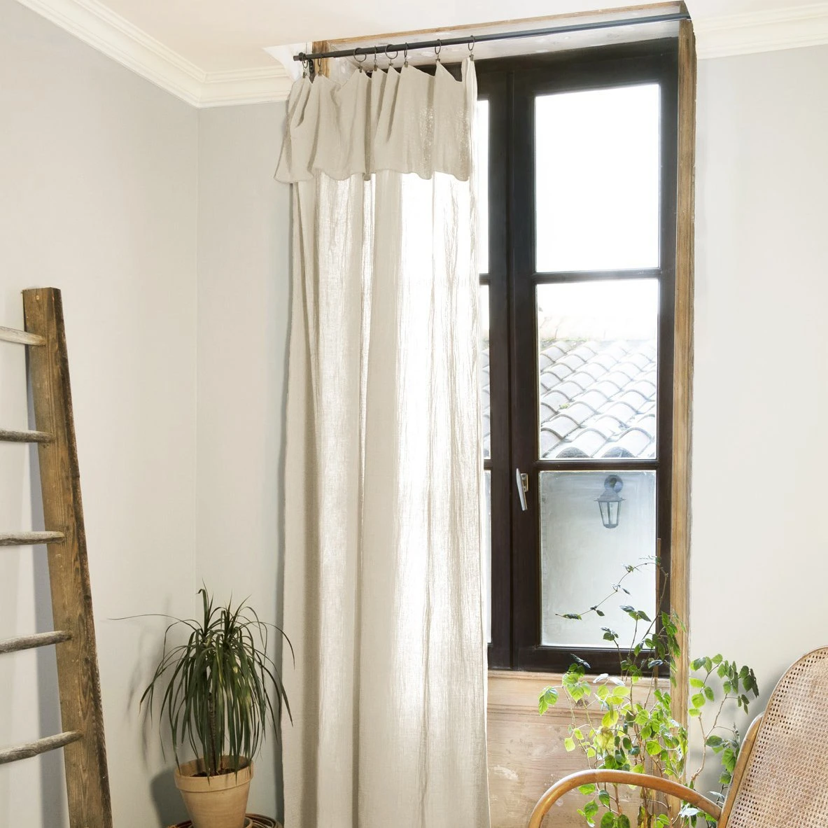 Rideau gaze de coton ajustable (140 x max 300 cm) Gaïa Beige pampa Rideau Gaze De Coton Ajustable (140 X Max 300 Cm) Gaïa Beige Pampa -Eminza rideau tamisant ajustable 140 x max 300 cm ga a beige pampa 121984 1668432460