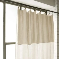Rideau Gaze De Coton Ajustable (180 X Max 300 Cm) Gaïa Beige Pampa 2 Rideau Gaze De Coton Ajustable (180 X Max 300 Cm) Gaïa Beige Pampa -Eminza rideau tamisant ajustable 180 x max 300 cm ga a beige pampa 122056 1668431559