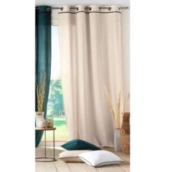 Rideau Coton Lavé (135 X 240 Cm) Linette Beige