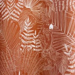 Rideau (135 X 240 Cm) Tasmania Marron Cognac -Eminza rideau tasmania effet coton motif imprim design exclusif 8 illets en mtal argent diam tre intrieur 4 cm 135x240 cm cognac 127383 1675070510