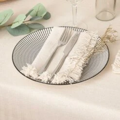 Lot De 2 Serviettes Coton Maha Blanches