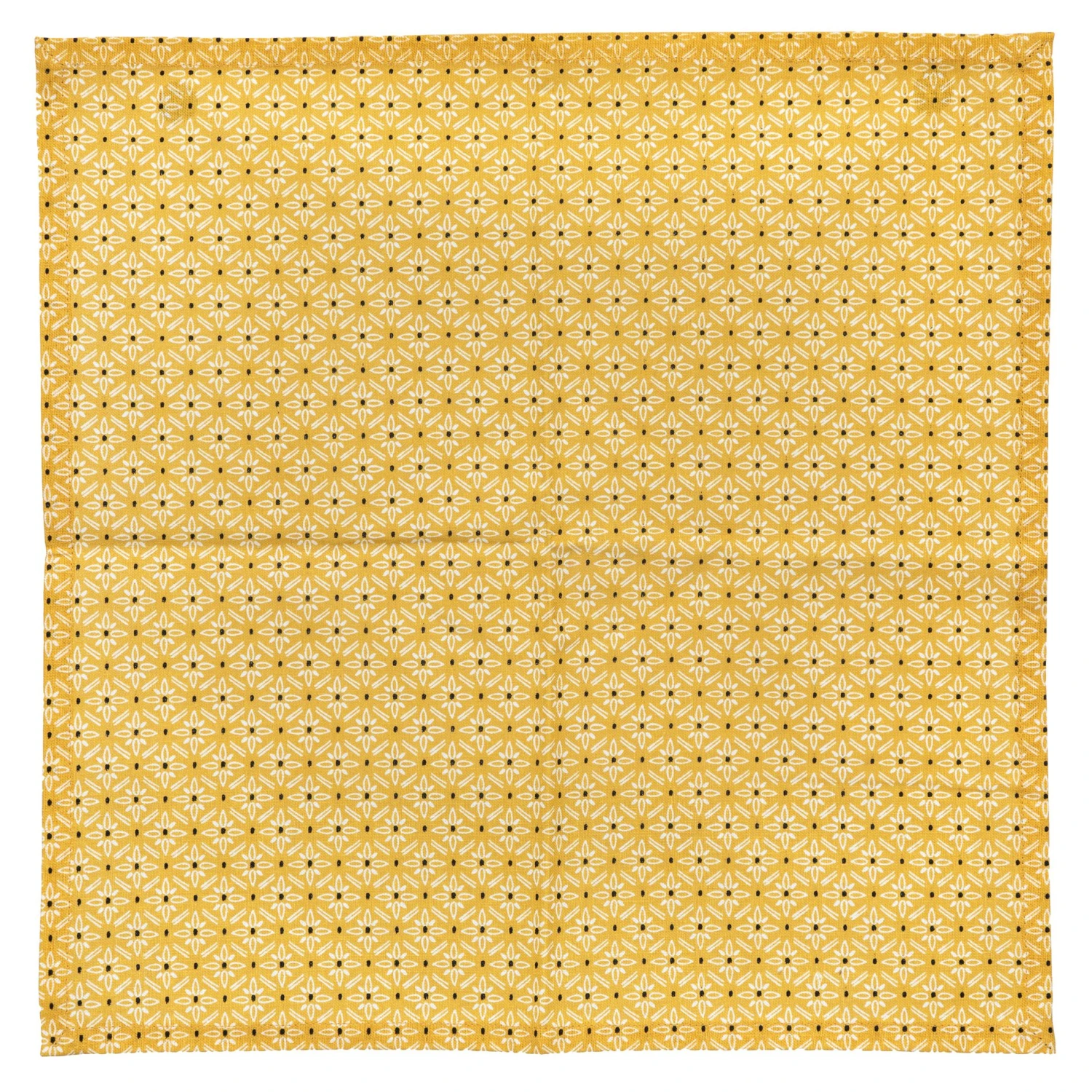 Lot de 4 serviettes coton Paty Jaune ocre Lot De 4 Serviettes Coton Paty Jaune Ocre -Eminza serv table imp ctn paty x4 ocre 111518 1639662134