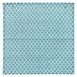 Lot De 4 Serviettes Coton Tika Bleu Canard -Eminza serv table imp ctn tikal x4 bleu canard 111503 1639662179