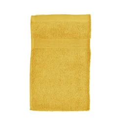 Serviette De Bain (30 X 50 Cm) Krista Jaune Ocre