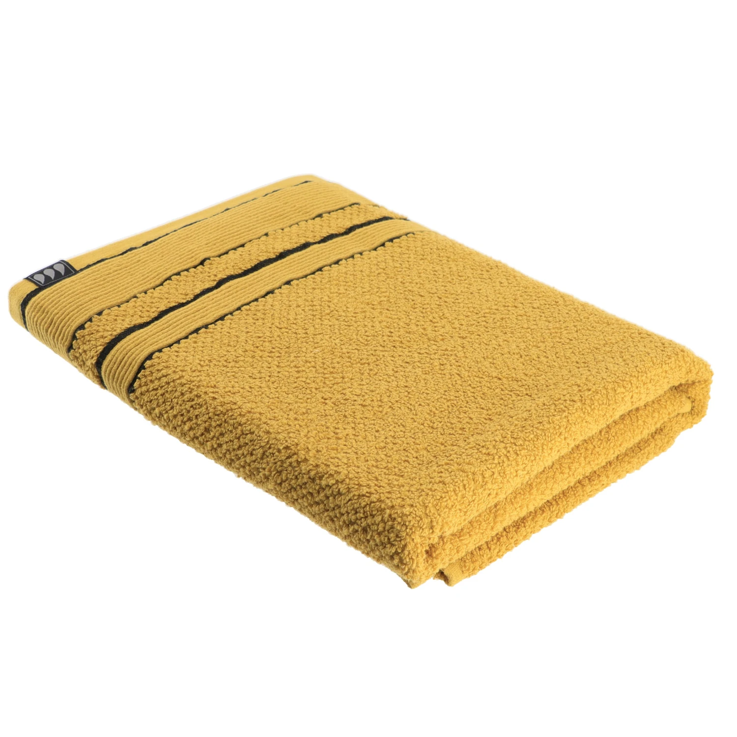 Serviette de bain (70 x 130 cm) Black Line Jaune ocre / noir Serviette De Bain (70 X 130 Cm) Black Line Jaune Ocre / Noir -Eminza serviette de bain 70x130 cm 100 coton ocre noir 128208 1683104674