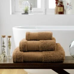 Serviette De Bain Coton Bio (90 X 150 Cm) Garance Camel 4 Serviette De Bain Coton Bio (90 X 150 Cm) Garance Camel -Eminza serviette de bain 90 x 150 cm garance camel 130865 1690898941