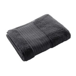 Serviette De Bain Coton Bio (90 X 150 Cm) Garance Gris Orage -Eminza serviette de bain 90 x 150 cm garance orage coton bio 112727 1641213026