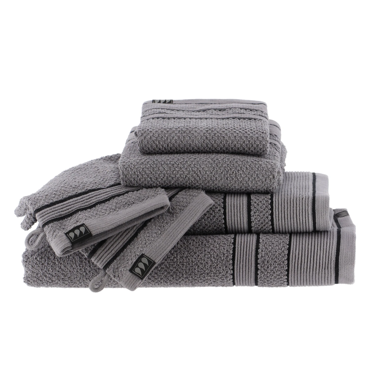 Serviette de bain (90 x 150 cm) Black Line Gris / noir Serviette De Bain (90 X 150 Cm) Black Line Gris / Noir -Eminza serviette de bain 90x150 cm 100 coton gris noir 128230 1683104104