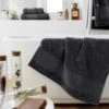 Serviette De Bain Coton Bio (70 X 130 Cm) Garance Gris Orage
