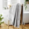 Serviette De Bain Coton Bio (90 X 150 Cm) Garance Gris Nuage