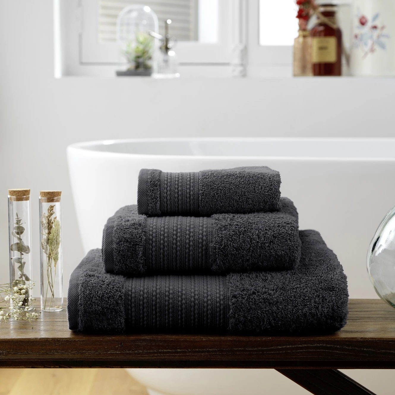 Serviette de bain coton bio (70 x 130 cm) Garance Gris orage Serviette De Bain Coton Bio (70 X 130 Cm) Garance Gris Orage -Eminza serviette de douche 70 x 130 cm garance orage coton bio 112685 1641214476