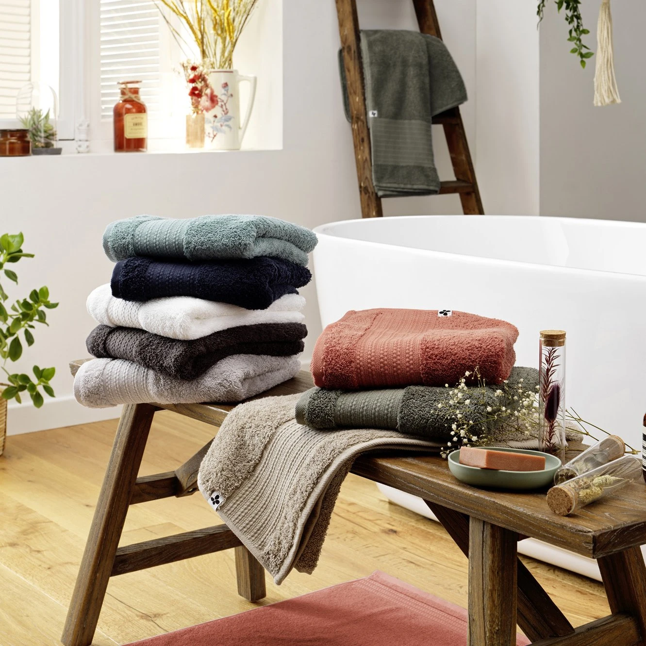 Serviette de bain coton bio (70 x 130 cm) Garance Gris orage Serviette De Bain Coton Bio (70 X 130 Cm) Garance Gris Orage -Eminza serviette de douche 70 x 130 cm garance orage coton bio 112685 1641214501