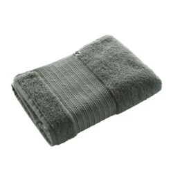 Serviette De Bain Coton Bio (70 X 130 Cm) Garance Vert Romarin -Eminza serviette de douche 70 x 130 cm garance romarin coton bio 112697 1641213474