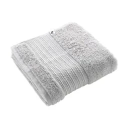 Serviette De Bain Coton Bio (50 X 90 Cm) Garance Gris Nuage -Eminza serviette de toilette 50 x 90 cm garance nuage coton bio 112286 1641218041