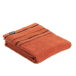 Serviette De Bain (50 X 90 Cm) Black Line Terracotta / Noir