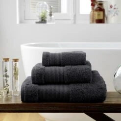 Serviette De Bain Coton Bio (30 X 50 Cm) Garance Gris Orage 3 Serviette De Bain Coton Bio (30 X 50 Cm) Garance Gris Orage -Eminza serviette invit 30 x 50 cm garance orage coton bio 112205 1641220497