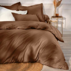 Taie D'oreiller Rectangulaire Percale De Coton (70 Cm) Cali Cappuccino 3 Taie D'oreiller Rectangulaire Percale De Coton (70 Cm) Cali Cappuccino -Eminza situation cali taupe