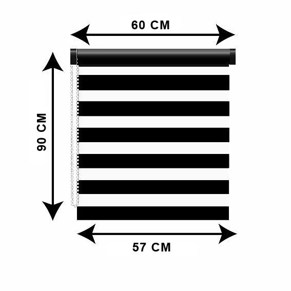Store enrouleur Jour / Nuit (60 x H90 cm) Beige chiné Store Enrouleur Jour / Nuit (60 X H90 Cm) Beige Chiné -Eminza store enrouleur 60 x h90 cm jour nuit beige chine 52009