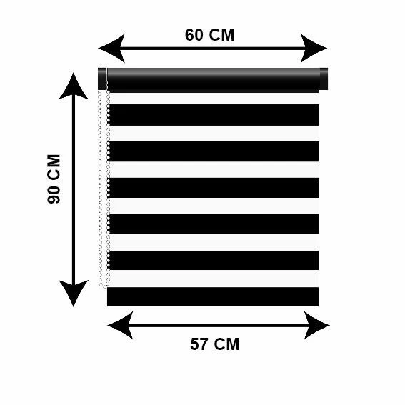 Store enrouleur Jour / Nuit (60 x 90 cm) Blanc Store Enrouleur Jour / Nuit (60 X 90 Cm) Blanc -Eminza store enrouleur 60 x h90 cm jour nuit blanc 24329 1