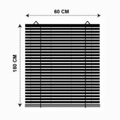 Store Enrouleur à Baguettes (60 X 180 Cm) Bambou Naturel -Eminza store enrouleur a baguettes 60 x h180 cm bambou naturel 24293