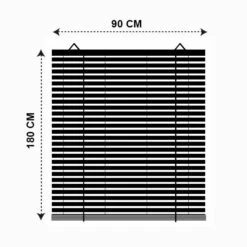 Store Enrouleur à Baguettes (90 X 180 Cm) Bambou Naturel -Eminza store enrouleur a baguettes 90 x h180 cm bambou naturel 24299