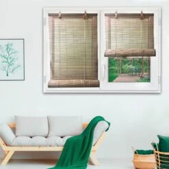 Store Enrouleur à Baguettes (120 X 180 Cm) Bambou Marron