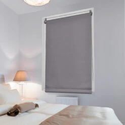 Store Enrouleur Occultant (45 X 90 Cm) Uni Gris
