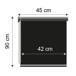 Store Enrouleur Occultant (45 X 90 Cm) Uni Gris 4 Store Enrouleur Occultant (45 X 90 Cm) Uni Gris -Eminza store enrouleur occultant 45 x h90 cm uni gris 24343