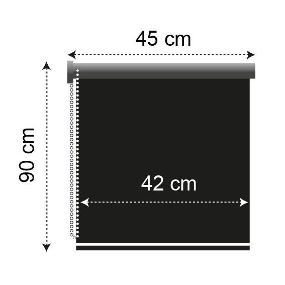 Store enrouleur occultant (45 x 90 cm) Uni Gris Store Enrouleur Occultant (45 X 90 Cm) Uni Gris -Eminza store enrouleur occultant 45 x h90 cm uni gris 24343