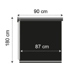 Store Enrouleur Occultant (90 X 180 Cm) Uni Gris -Eminza store enrouleur occultant 90 x h180 cm uni gris 24352