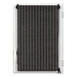 Store Enrouleur Tamisant (45 X 180 Cm) Rayures Noir