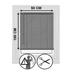 Store Vénitien (50 X 180 Cm) PVC Blanc 4 Store Vénitien (50 X 180 Cm) PVC Blanc -Eminza store venitien 50 x h180 cm pvc blanc 24420 2