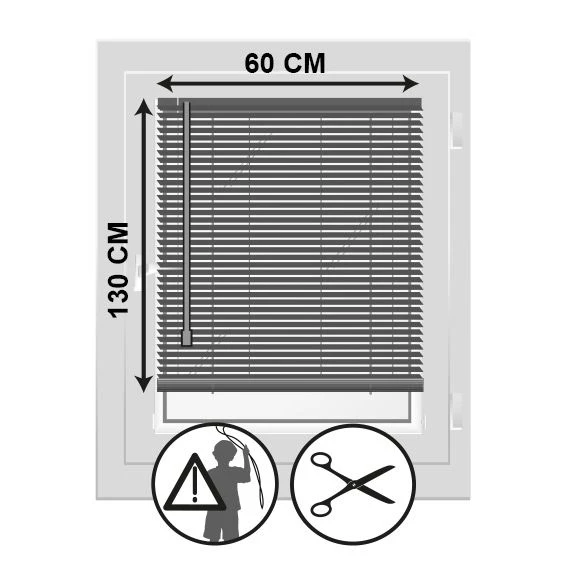 Store vénitien (60 x 130 cm) PVC Blanc Store Vénitien (60 X 130 Cm) PVC Blanc -Eminza store venitien 60 x h130 cm pvc blanc 24424 2