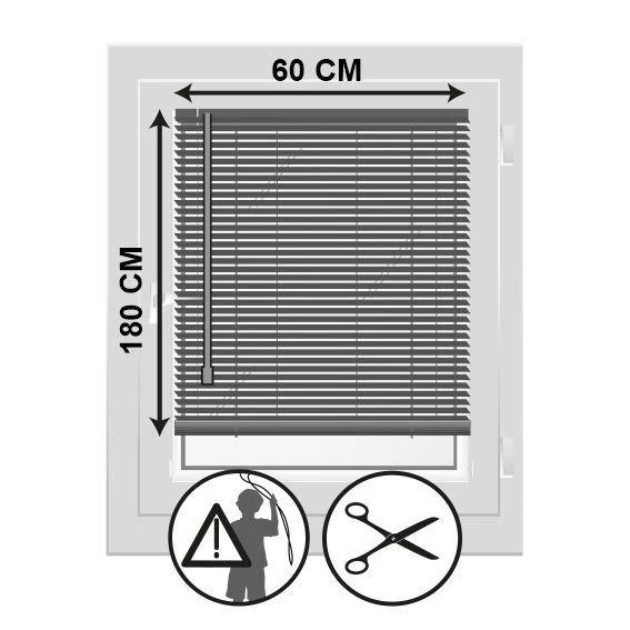 Store vénitien (60 x 180 cm) PVC Blanc Store Vénitien (60 X 180 Cm) PVC Blanc -Eminza store venitien 60 x h180 cm pvc blanc 24426 2