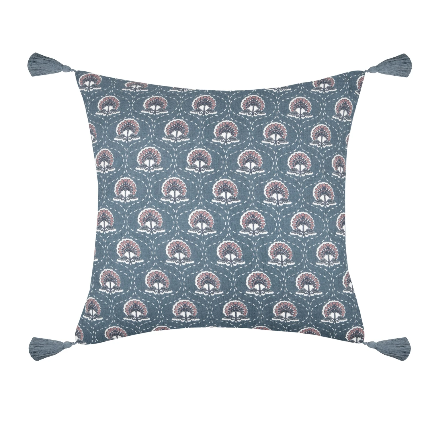 Coussin carré gaze de coton (40 cm) Sunda Bleu indigo Coussin Carré Gaze De Coton (40 Cm) Sunda Bleu Indigo -Eminza sunda coussin 40x40 indigo 129899 1688644952