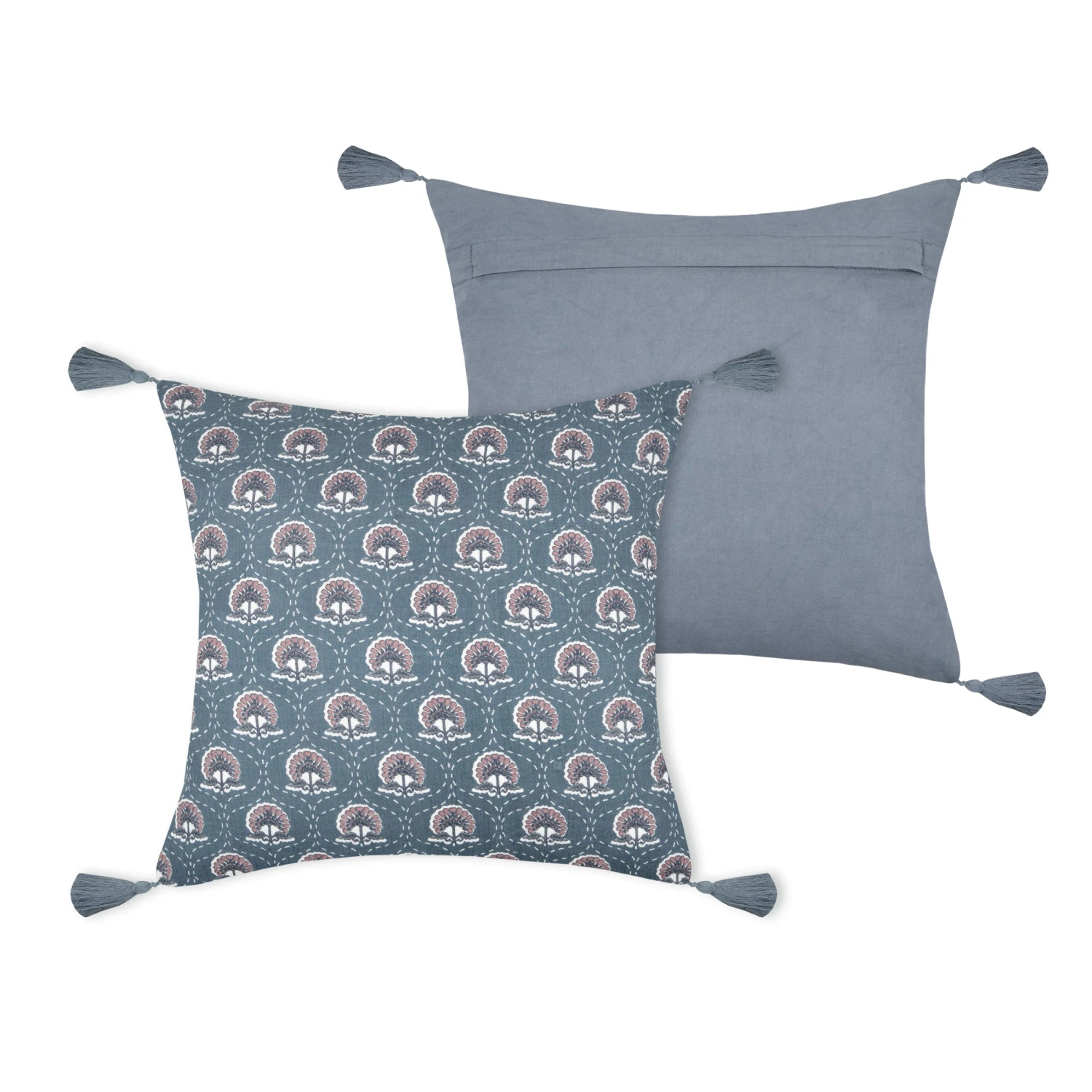 Coussin carré gaze de coton (40 cm) Sunda Bleu indigo Coussin Carré Gaze De Coton (40 Cm) Sunda Bleu Indigo -Eminza sunda coussin 40x40 indigo 129899 1688644983
