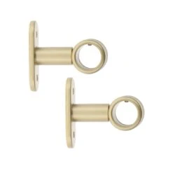 Lot De 2 Supports Tringles Fixes (L50 / D20 Mm) Jim Or