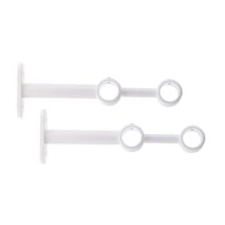 Lot De 2 Supports Tringles Doubles (L150 / D20) Jim Blanc Mat