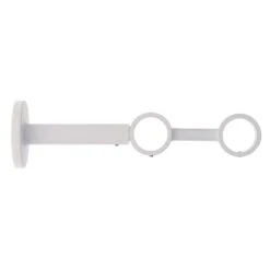 Support Tringle Double Extensible (L190 - 230 / D28) Lino Blanc Mat