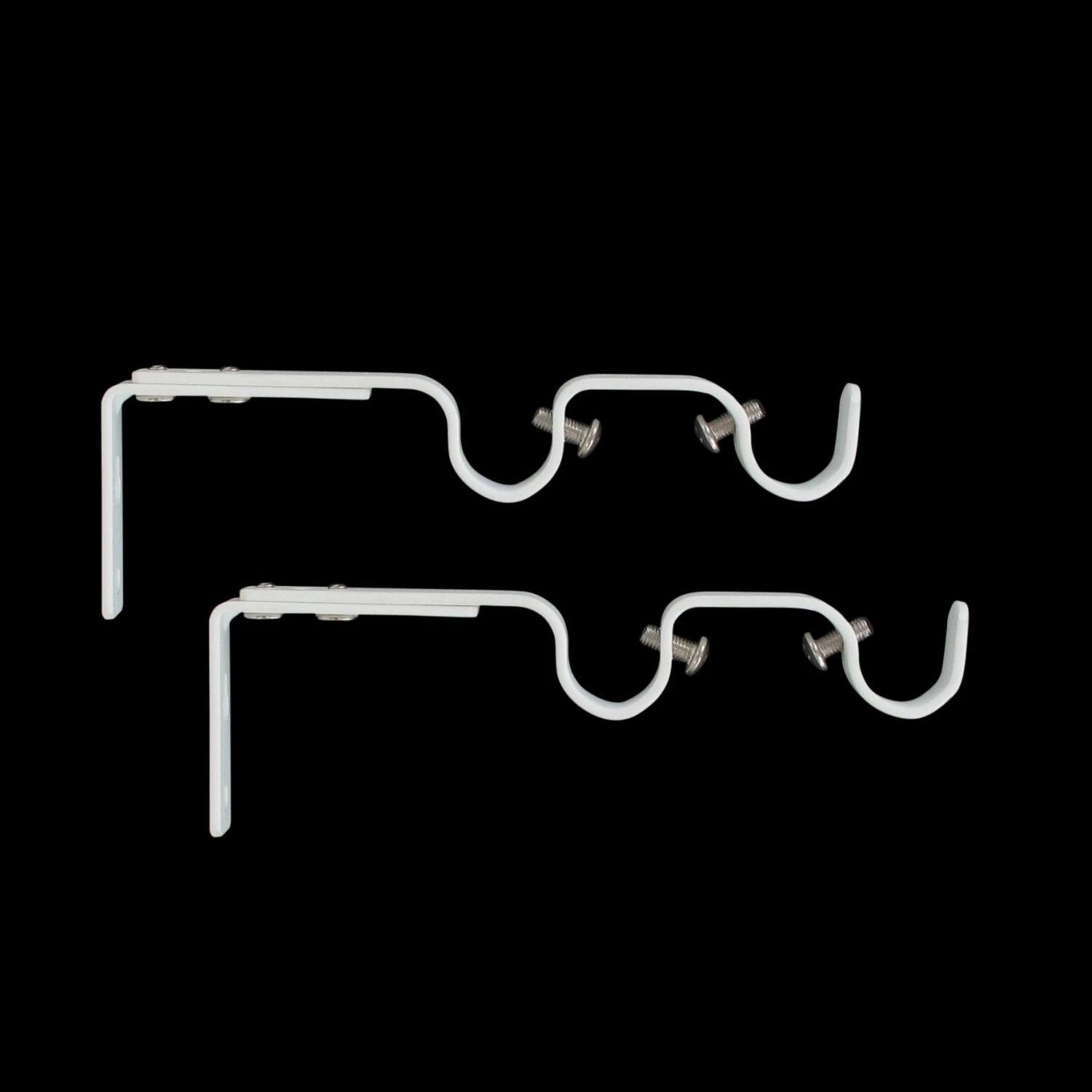 Lot de 2 supports tringles doubles extensibles (L165 - L190 / D20 mm) Jim gouttière Blanc mat Lot De 2 Supports Tringles Doubles Extensibles (L165 - L190 / D20 Mm) Jim Gouttière Blanc Mat -Eminza support double gouttiere ext d20 165 190 mm x2 blanc mat 57947