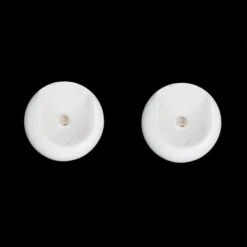 Lot De 2 Supports Pour Tringle Bois (L45 / D28 Mm) Blanc