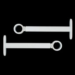 Lot De 2 Supports Tringles Extensibles (L150 - L190 / D20 Mm) Jim Blanc Mat