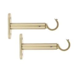 Lot De 2 Supports Tringles Extensibles (L90 - L150 / D20 Mm) Jim Gouttière Or