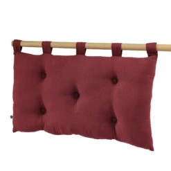 Tête De Lit Gaze De Coton (80 Cm) Gaïa Lie De Vin -Eminza t te de lit 5 boutons avec passants gaze de coton 50 x 80 cm lie de vin burgundy ga a 109262 1631538583