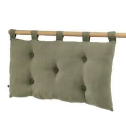 Tête De Lit Gaze De Coton (80 Cm) Gaïa Vert Romarin -Eminza t te de lit 5 boutons avec passants gaze de coton 50 x 80 cm romarin green ga a 109265 1631538516