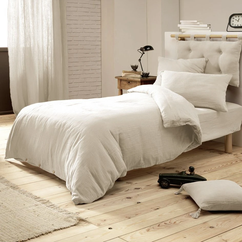 Tête de lit gaze de coton (80 cm) Gaïa Beige pampa Tête De Lit Gaze De Coton (80 Cm) Gaïa Beige Pampa -Eminza t te de lit gaze de coton 80 cm ga a beige pampa 121906 1668433959