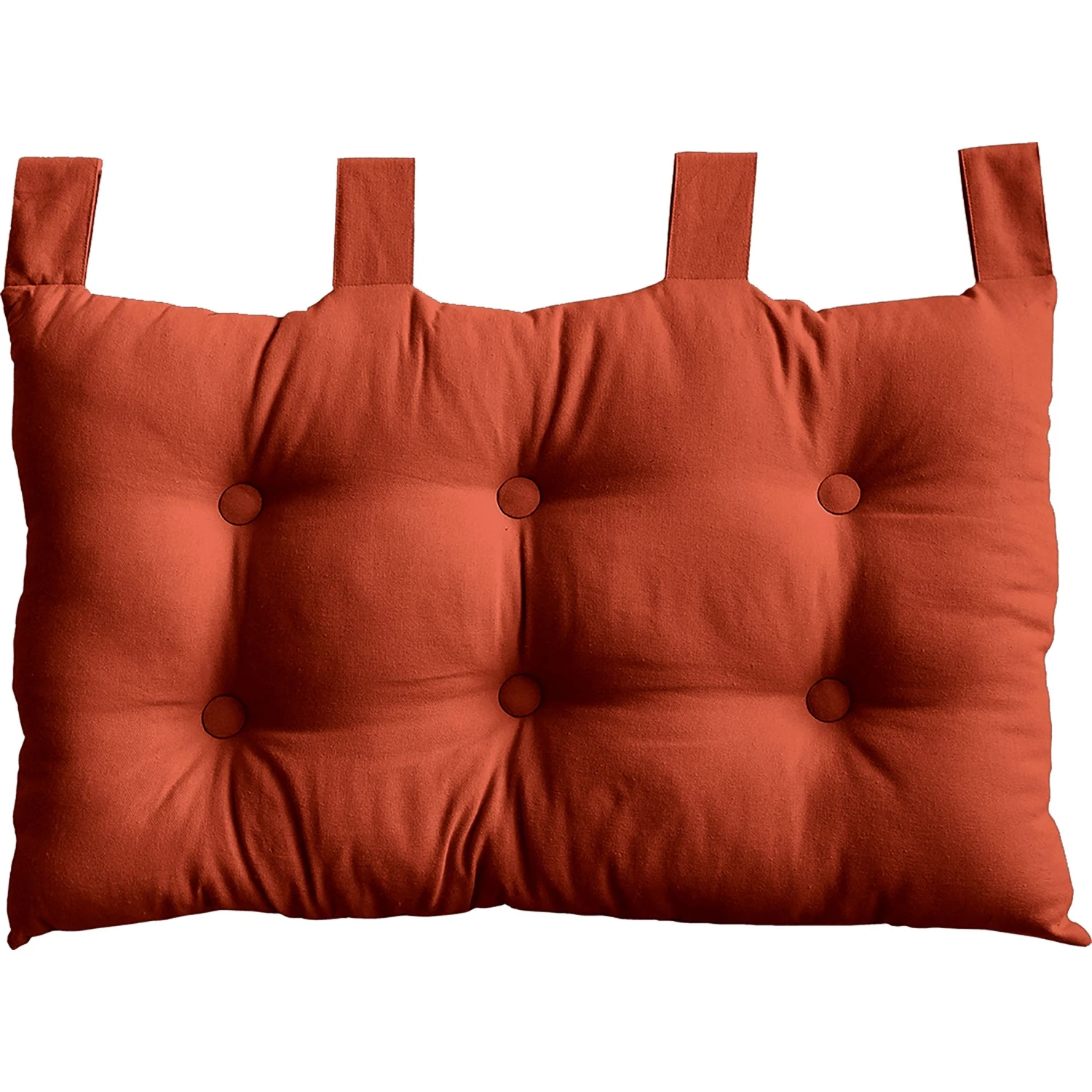 Tête de lit (70 cm) Panama Terracotta Tête De Lit (70 Cm) Panama Terracotta -Eminza t te de lit panama coton half panama couleur clatante toucher doux 4 pattes fermes avec boutons 70x45 cm terre cuite 127434 1675067974