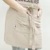 Tablier Avec Poches Gaze De Coton Gaïa Beige Pampa